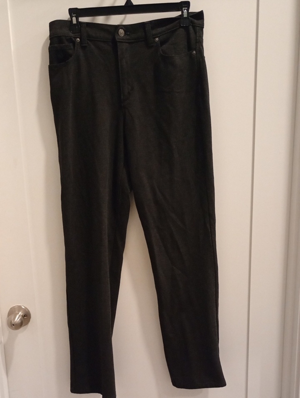 Gloria Vanderbilt Women’s Charcoal Stretch Pants Classic Straight Fit Size 12
